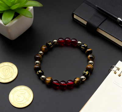 Tiger Eye Wealth Bracelet • Abundance Stone Jewelry • 8mm Natural Gemstone Bracelet for Success & Confidence • Unisex Retro Style