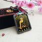 Black gold thangka shakyamuni pendant natal Buddha pendant