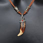 Men's And Women's Fashion Simple Tibetan Silver Alloy Inlay Pendant Necklace