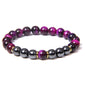 Black Gallstone Bracelet Tiger Eye Energy Fitness Men's Gift Jewelry