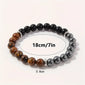 Triple Protection Bracelet for Men & Women - Tiger Eye, Black Obsidian & Hematite - 8mm Grounding & Shielding Crystal Energy Bracelet